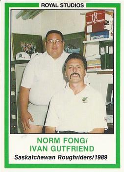 1989 Royal Studios Saskatchewan Roughriders #NNO Norm Fong / Ivan Gutfriend Front