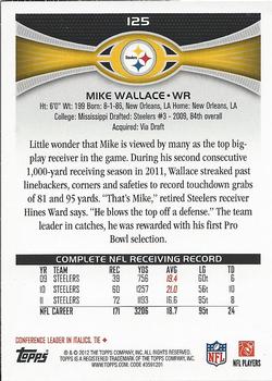 2012 Topps #125 Mike Wallace Back