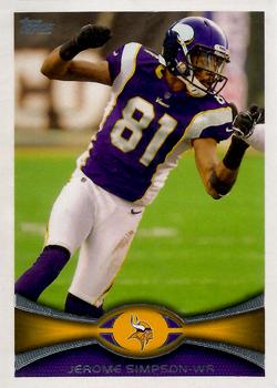 2012 Topps #317 Jerome Simpson Front