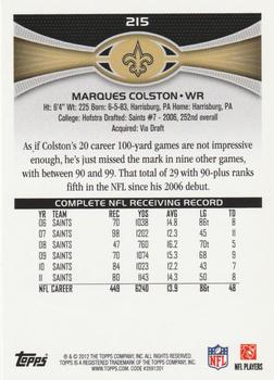 2012 Topps #215 Marques Colston Back