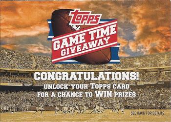 2012 Topps #NGDG-1 Game Time Giveaway Front