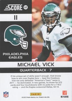 2012 Score - Complete Players Glossy #11 Michael Vick Back