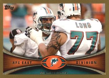 2012 Topps - Gold #68 Dolphins Team Leaders Front