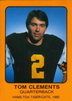 1982 Hamilton Tiger-Cats Safety #NNO Tom Clements Front