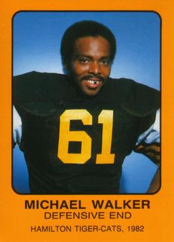 1982 Hamilton Tiger-Cats Safety #NNO Michael Walker Front