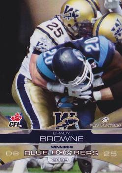 2009 Extreme Sports CFL #86 Brady Browne Front