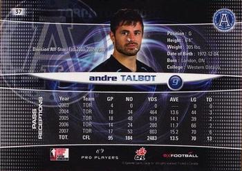 2008 Extreme Sports CFL #37 Andre Talbot Back