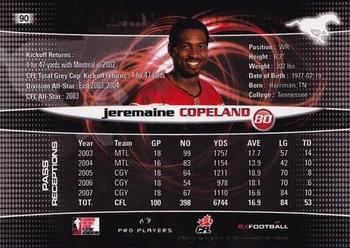2008 Extreme Sports CFL #90 Jermaine Copeland Back