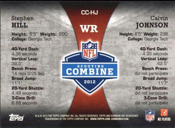 2012 Bowman - Combine Competition #CC-HJ Stephen Hill / Calvin Johnson Back