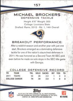 2012 Bowman - Silver #157 Michael Brockers Back