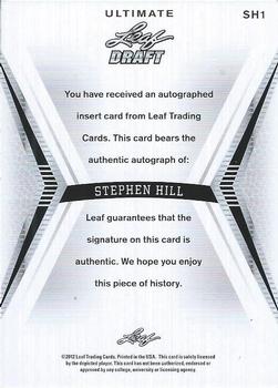 2012 Leaf Ultimate Draft - Inscriptions #SH1 Stephen Hill Back