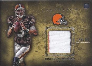 2012 Topps Inception - Rookie Relics Patch Gold #RP-BW Brandon Weeden Front