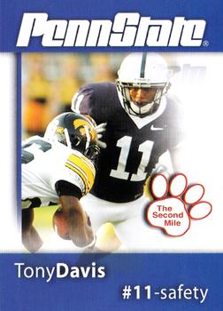 2008 The Second Mile Penn State Nittany Lions Tips: Fall Edition #NNO Tony Davis Front
