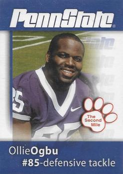 2008 The Second Mile Penn State Nittany Lions Tips: Fall Edition #NNO Ollie Ogbu Front
