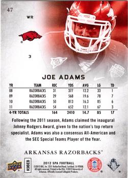 2012 SP Authentic #47 Joe Adams Back