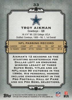 2012 Topps Supreme #33 Troy Aikman Back