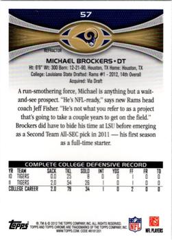 2012 Topps Chrome - Refractors #57 Michael Brockers Back