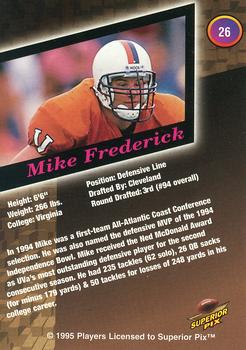 1995 Superior Pix #26 Mike Frederick Back