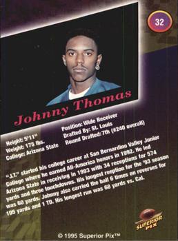 1995 Superior Pix #32 Johnny Thomas Back