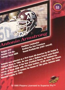 1995 Superior Pix #53 Antonio Armstrong Back