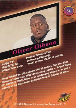 1995 Superior Pix #54 Oliver Gibson Back
