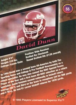 1995 Superior Pix #55 David Dunn Back