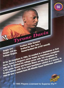 1995 Superior Pix #56 Tyrone Davis Back
