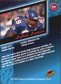 1995 Superior Pix #101 John Jones Back