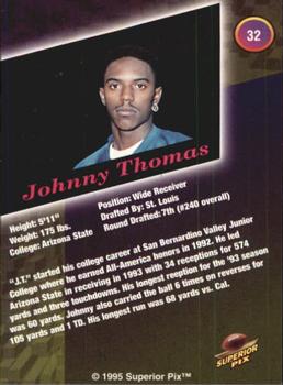 1995 Superior Pix - Autographs #32 Johnny Thomas Back