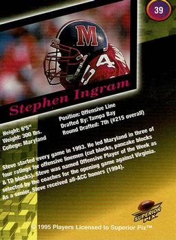1995 Superior Pix - Autographs #39 Steve Ingram Back