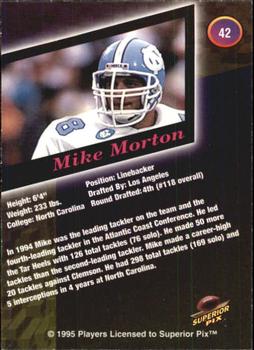1995 Superior Pix - Autographs #42 Mike Morton Back
