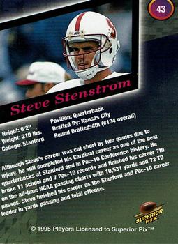 1995 Superior Pix - Autographs #43 Steve Stenstrom Back