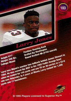 1995 Superior Pix - Autographs #103 Larry Jones Back