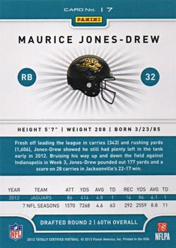 2012 Panini Totally Certified #17 Maurice Jones-Drew Back