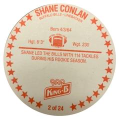 1989 King B Discs #2 Shane Conlan Back