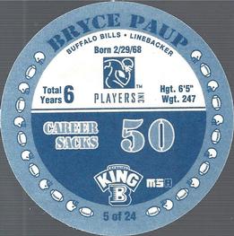 1996 King B Discs #5 Bryce Paup Back