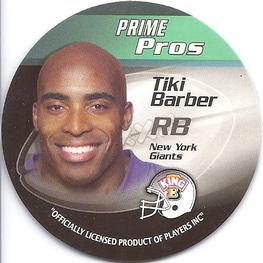 2001 King B Discs #13 Tiki Barber Front