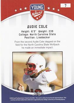 2012 Leaf Young Stars #7 Audie Cole Back