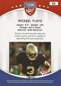 2012 Leaf Young Stars #64 Michael Floyd Back