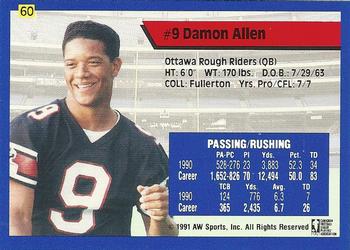 1991 All World CFL #60 Damon Allen Back