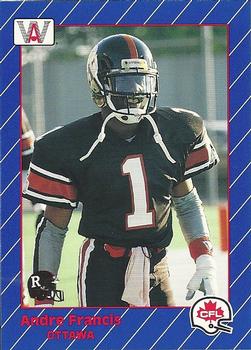 1991 All World CFL #65 Andre Francis Front