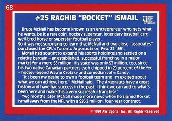 1991 All World CFL #68 Raghib Ismail Back