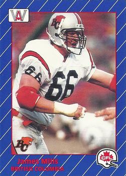 1991 All World CFL #9 James Mills Front