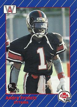 1991 All World CFL French #65 Andre Francis Front