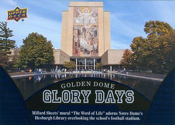 2013 Upper Deck University of Notre Dame #99 Touchdown Jesus Front