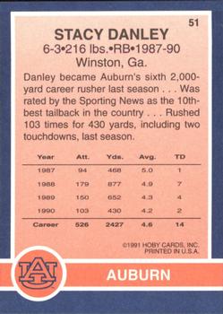 1991 Hoby Stars of the SEC #51 Stacy Danley Back