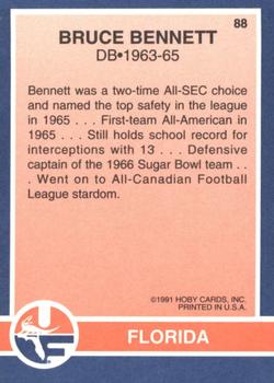 1991 Hoby Stars of the SEC #88 Bruce Bennett Back