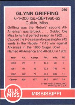 1991 Hoby Stars of the SEC #269 Glynn Griffing Back