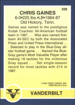 1991 Hoby Stars of the SEC #328b Chris Gaines Back