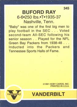 1991 Hoby Stars of the SEC #345 Buford Ray Back